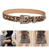 Leopard Belt for Jeans Skirt Bead Trim Velvet Belt Subculture Pants Belt Y2K Women Belt Clothing Waist Decoration