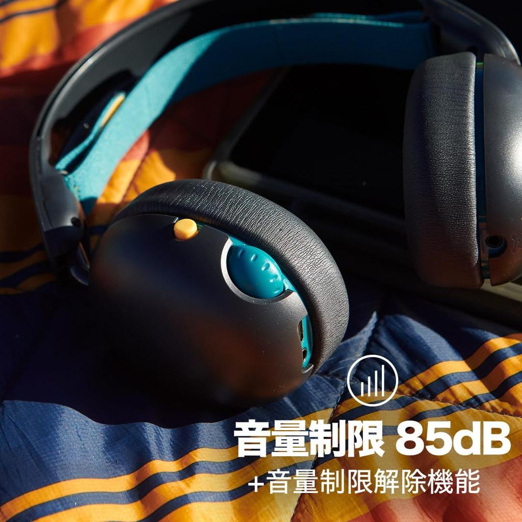 Skullcandy Official Store Grom Wireless Wireless Headphones with Up To 45 Hours Includes Original Sticker Children's Microphone, Playtime, (BLACK)