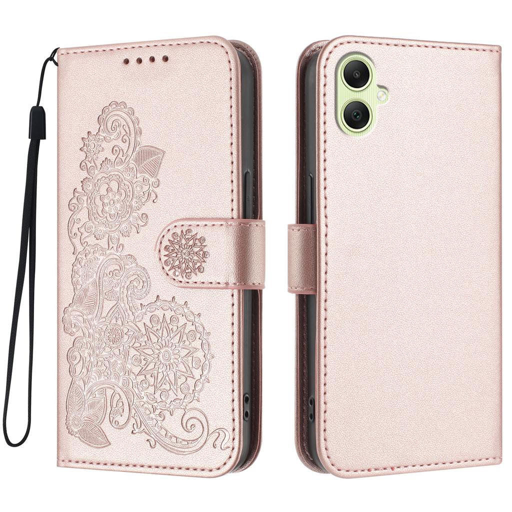 For Samsung Galaxy A06 5G/Galaxy A06 4G Phone Cases Mandala Flower Leather Wallet Mobile Cover with Strap