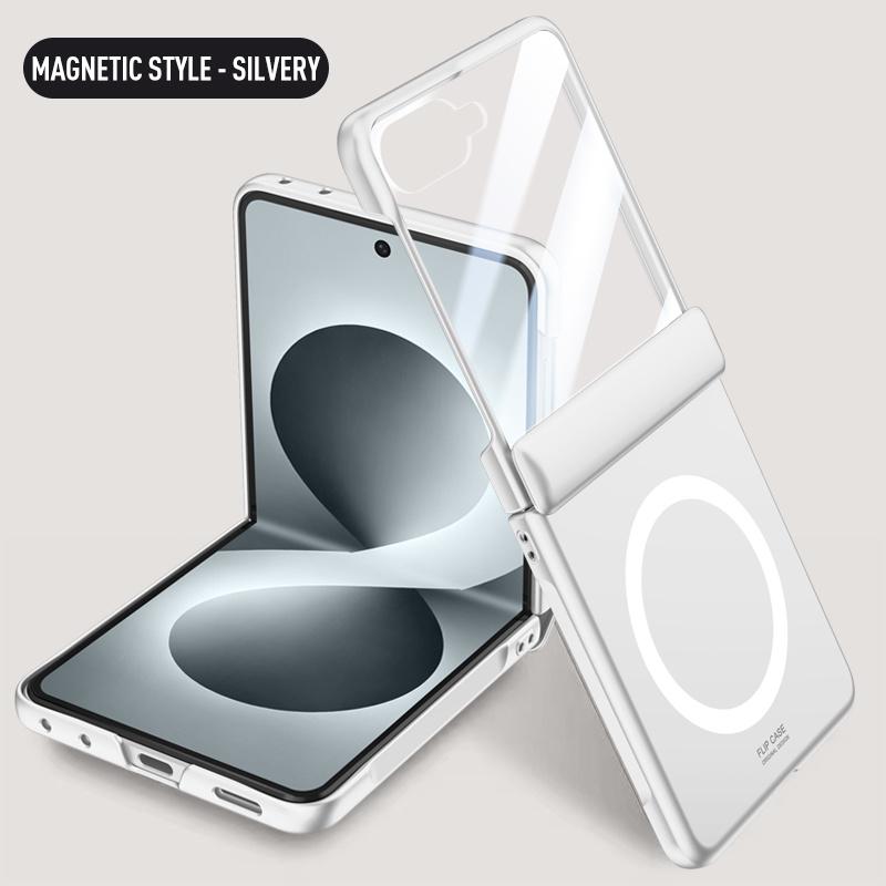 Для Magsafe Беспроводная Зарядка Матовый Фростированный Чехол Для Телефона Для Samsung Galaxy Z Flip 8 5G Защитная Пленка для Шарнирного Экрана Ударопрочный Чехол