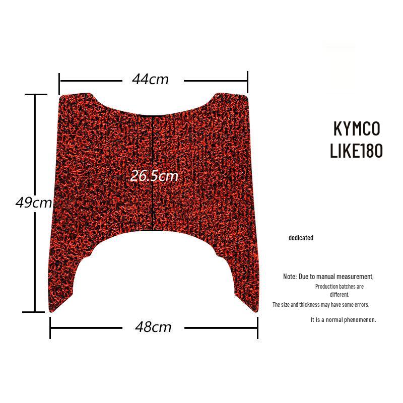 Thickened Silk Non-Slip Footrest Pad for Kymco LIKE180 Scooter, Rainproof
