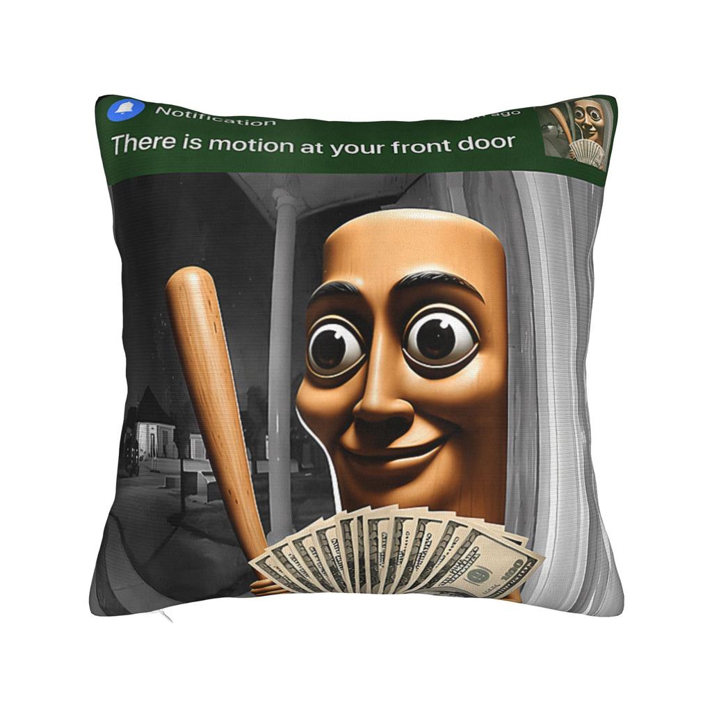 Pillow Cover Tung Tung Tung Sahur Bootleg Brainrot Italian Brainrot Meme Trendy Pillow Case For Living Room Chair Pillowcases