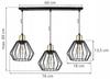 Hanging Lamp, Ceiling Chandelier, Wire Shade, Led