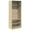 VidaXL Wardrobe Sonoma Oak 80x50x200 Cm Engineered Wood, Storage Cabinet, Wardrobe Organizer, Closet, 3307695