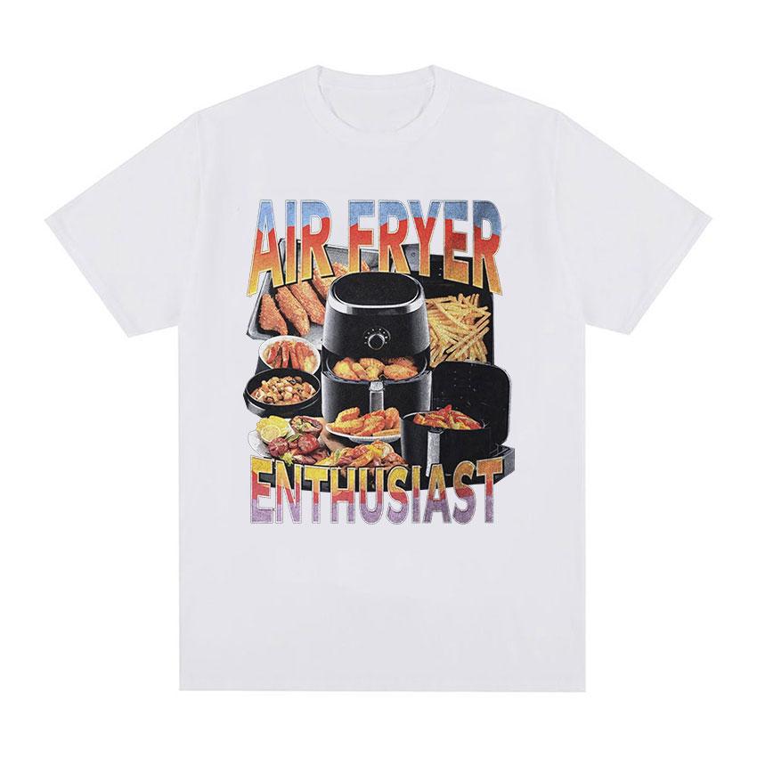 Air Fryer Enthusiast Funny Cooking Lover TShirts Men Women summer O-Neck short sleeve T-shirt fashion High Quality Cotton TShirt