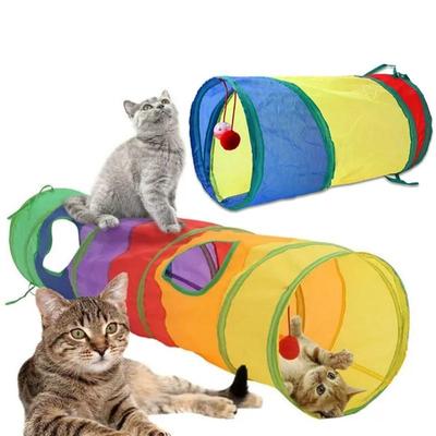 Кошачий туннель Экологически чистая интерактивная игрушка для кошек Игровой туннель для маленькой кошки, котенка, собаки, щенка, кролика, аксессуары для питомцев