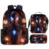 Spider-Man Backpack Set for Kids Toddler Halloween Backpack 3 Piece School Bag Street Style