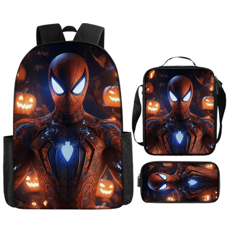 Spider-Man Backpack Set for Kids Toddler Halloween Backpack 3 Piece School Bag Street Style