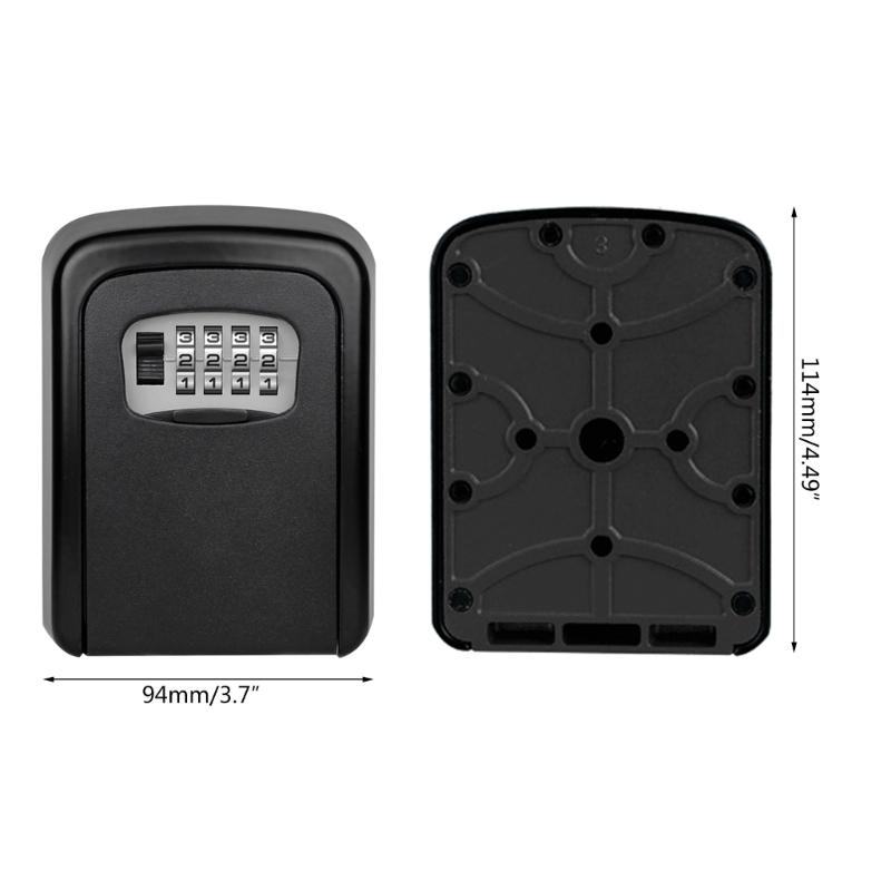 Outdoor Key Lock Box Waterproof and Sturdy Key Safe Wall Mounted Combination Key Cabinet for Household Service Traveling