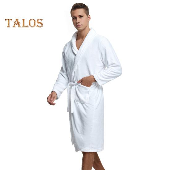 Ночная рубашка из фланели с карманами, длинными рукавами, шнуровкой, открытым спереди, длиной до колена, мужской халат для отдыха, одежда для сна