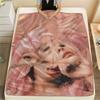 1PC Melanie Martinez Print Flannel Blanket, High quality Comfortable for All Seasons, Home Decor, Warmth and Comfort, Perfect for Christmas Gifts