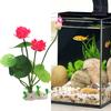 Aquarium Artificial Lotus Plants Fish Tank Decorations Water Grass Ornaments Realistic Aquatic Flowers Easy To Clean Durable Eco-Friendly