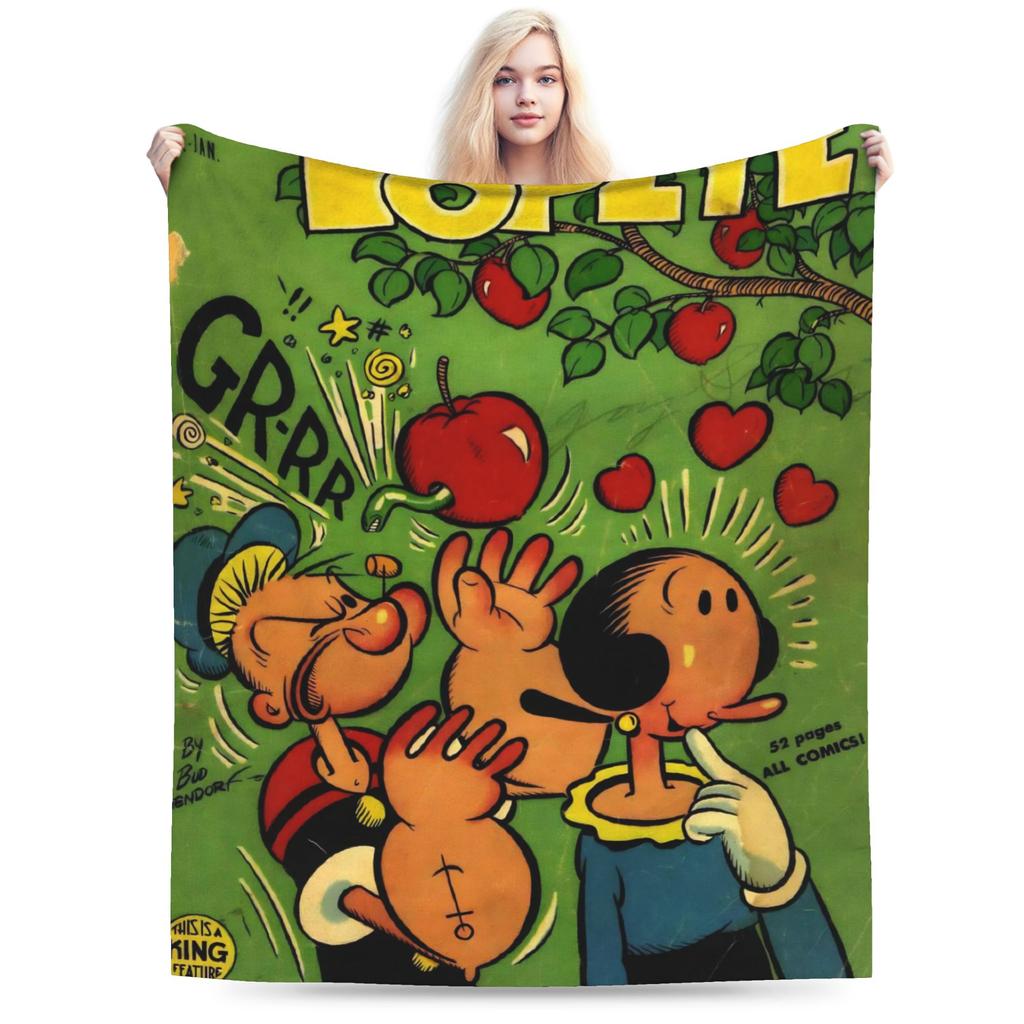 Popeye Blanket Fleece Relax Super Soft Throw Blankets for Home Quilt
