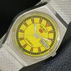 AUTOMATIC VINTAGE SEIKO 5 JAPAN 6309A MENS YELLOW COLOR DIAL WATCH A702725-1 R210-a702725