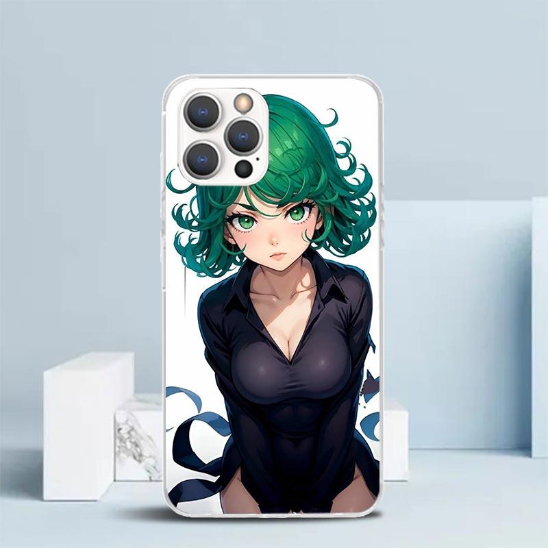 Чехол для телефона One P-Punch-Man Tatsumaki Для IPhone 16 17 Air 16E 15 14 Plus 13 Mini 12 11 Pro Max 7 8 + SE 2020 Мягкая задняя крышка из ТПУ
