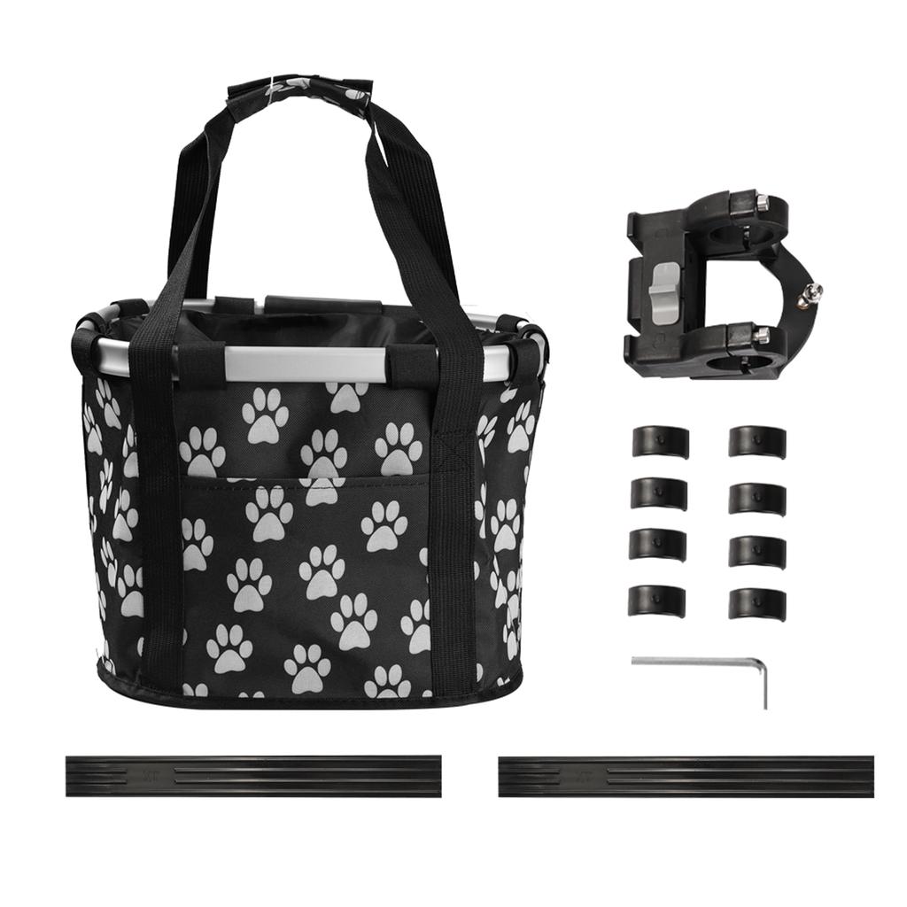 Съемная корзина для велосипеда, передняя сумка для велосипеда, сумка для домашних животных, парусиновая передняя сумка, рама из алюминиевого сплава, корзина для домашних животных