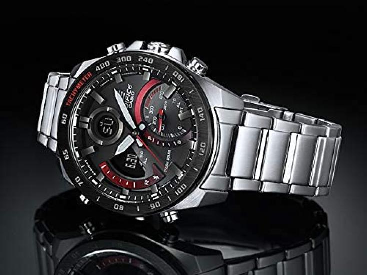 EDIFICE Смартфон, Tough Solar, Бизнес, Спорт, Нержавеющая сталь, Водонепроницаемые, CASIO Bluetooth, Совместимые, ECB-900DB-1A Хронограф, Календарь,