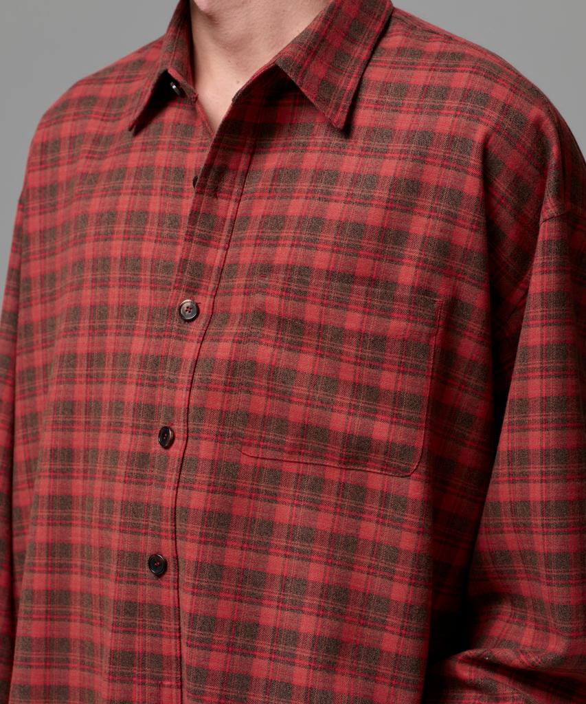 ERA Unisex Vintage Check Shirt - Red