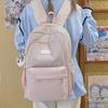 Schoolbag high value ins girl cute plaid large capacity college style schoolbag junior high school student college student backpack