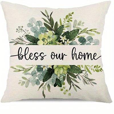 Home Decor Home Sweet Home & Floral Pattern Cushions Pattern Cushion Cover Suitable For Sofa Bedroom Car Pillow Cover