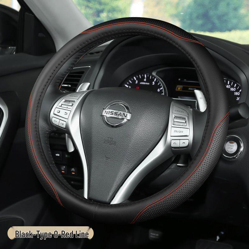 D0X Накладка на руль из натуральной кожи для Nissan Sylphy, Murano, старой Teana, Qashqai, Sunny, Livina, Tiida.