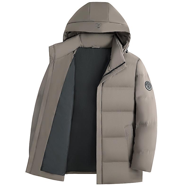 Пуховик мужской с капюшоном от известного бренда - Зимнее теплое пальто для всех возрастов