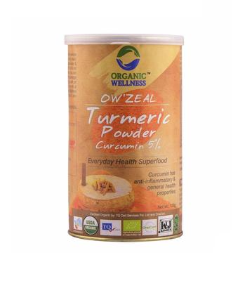 Молотая Куркума с 5% Куркумина (100 г), Turmeric Powder,  Organic Wellness