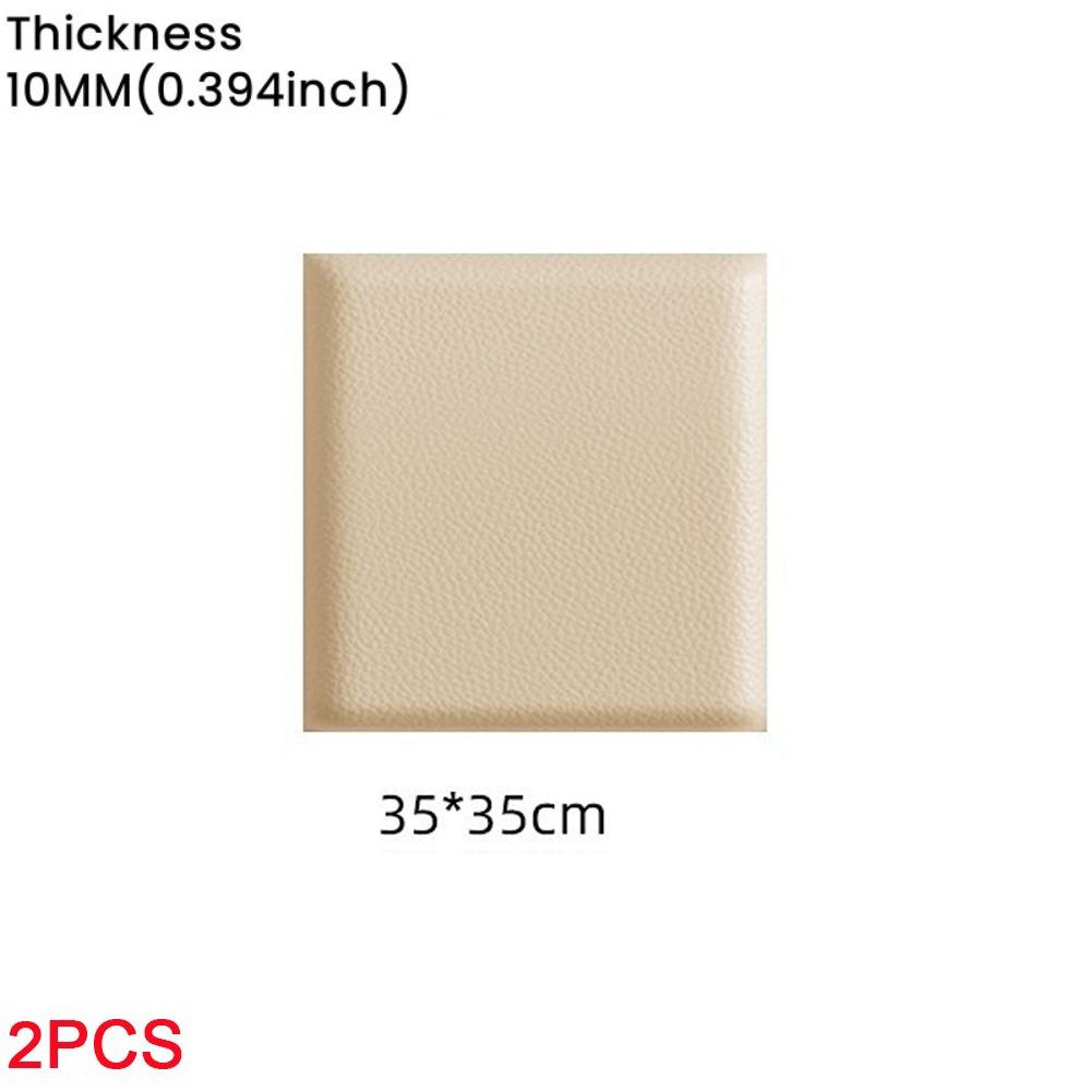 2 шт. Самоклеящиеся 3D Настенные Наклейки Мягкие Панели для Стен Дизайн Мягкой Сумки Противоударные Толщиной 10 мм Защита изголовья кровати из кожи