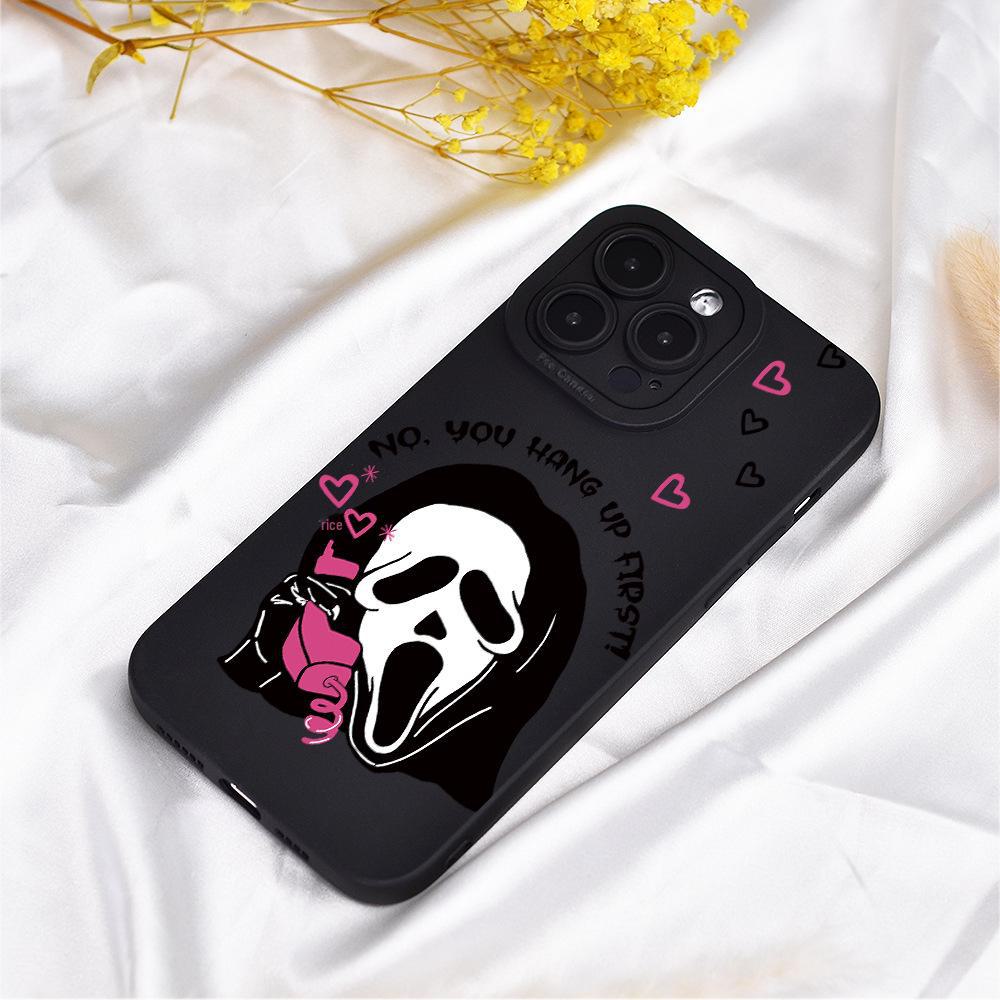 Защитный чехол Ghost Face Monster Skull с полным покрытием объектива и защитой от падений для Apple iPhone 15.