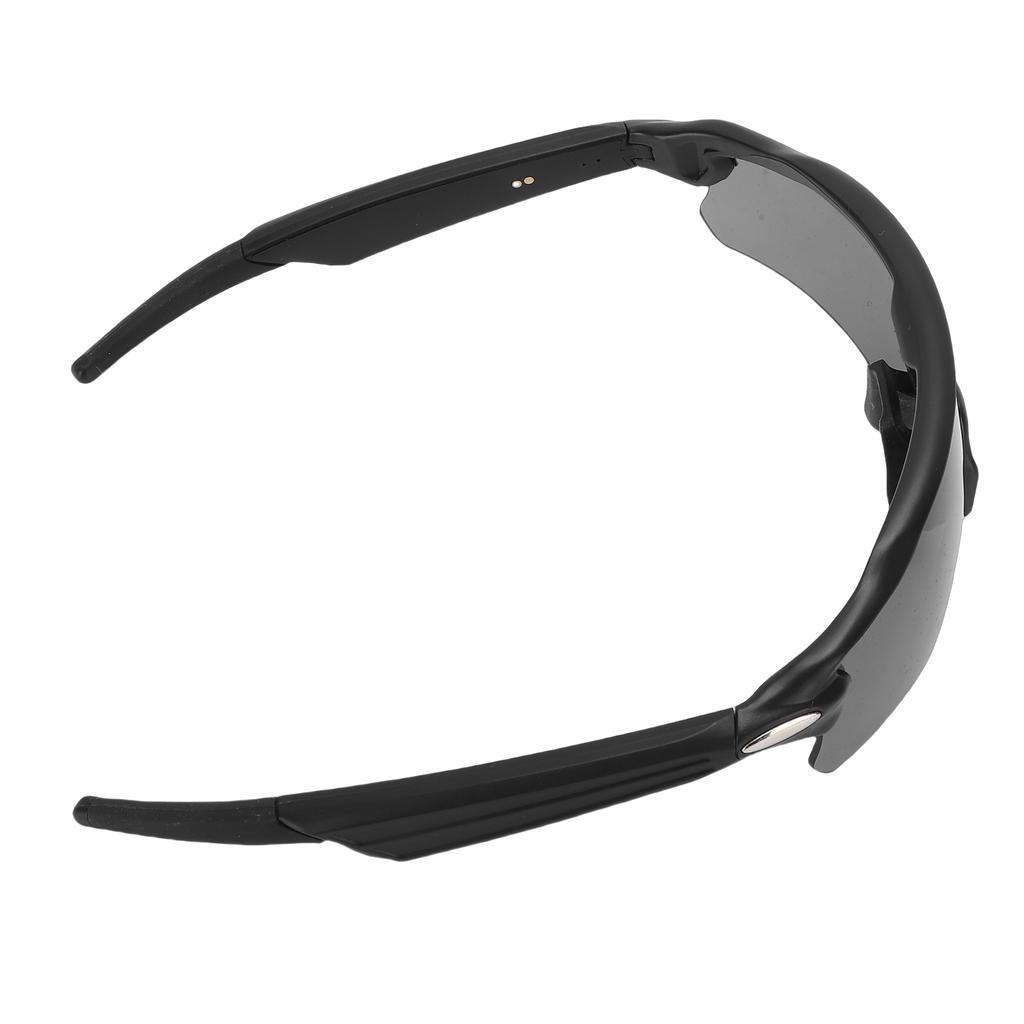 Smart Sports Glasses Stylish Wind Proof Bluetooth Cycling Glasses with Grey Lenses for Music Calls
