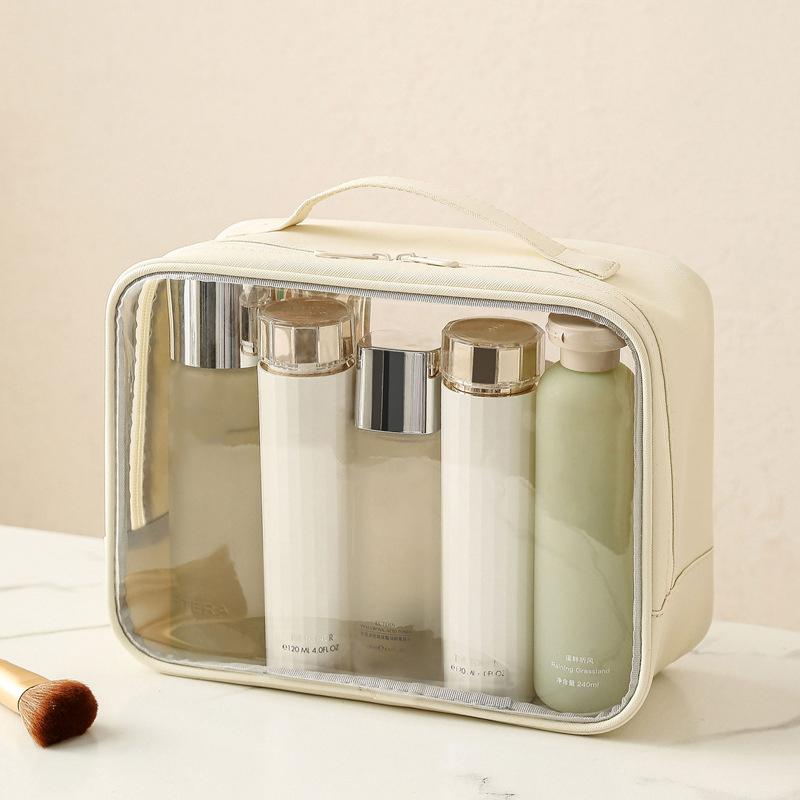 Transparent Beauty Kit Essential Waterproof See-Through Makeup Case Easy To Clean Travel Bag for Personal Care