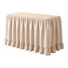 Conference Room Table Decoration 6Ft Gingham Skirt with Ruffled Edge, Checkered Teacher Desk Skirt, Detachable Hook And Loop Wrap for Classroom Desk,