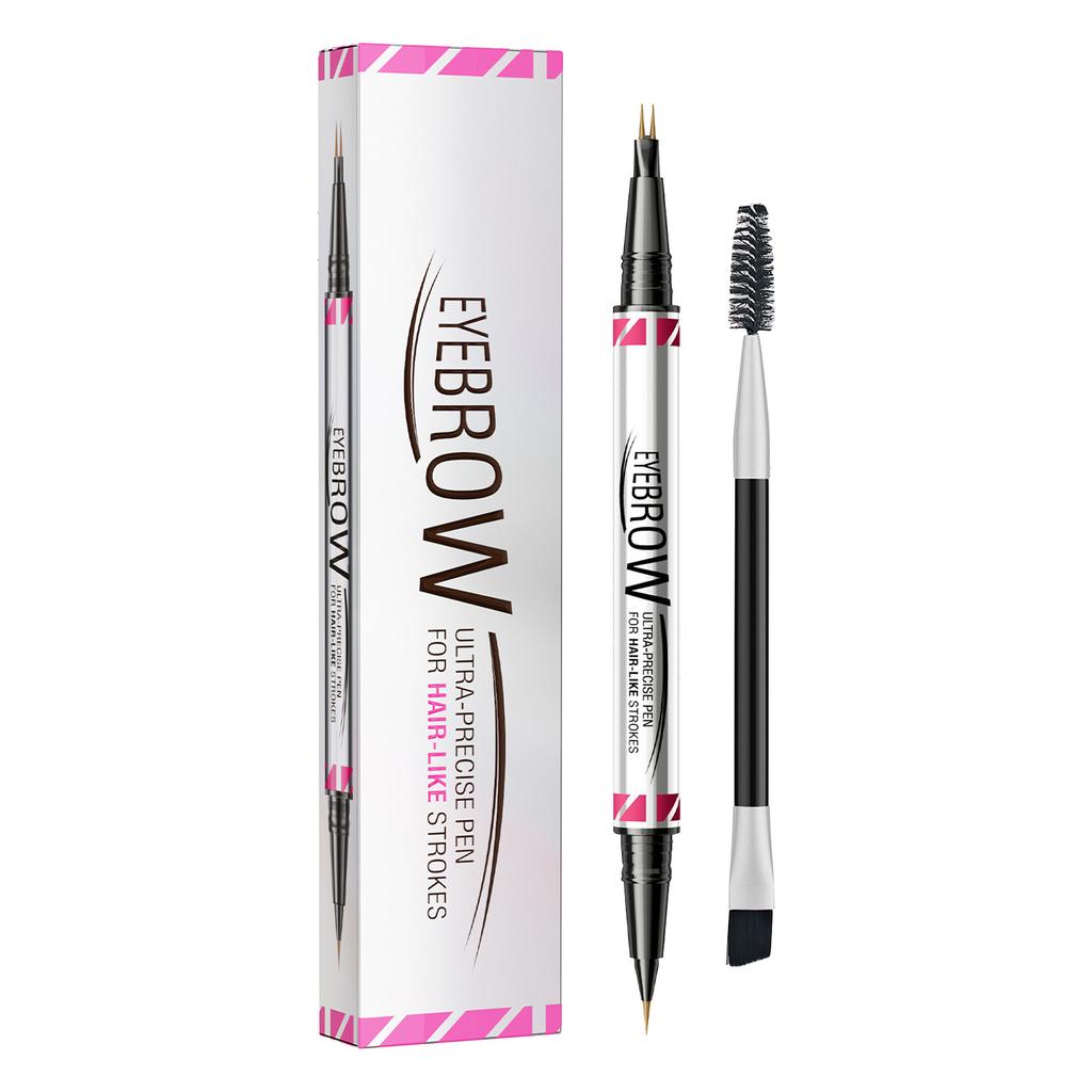 3D Microblading карандаш для бровей, карандаш для бровей с двумя вилками и кисточкой, водостойкий долговечный карандаш для бровей для натуральных волосков, как брови 5 мл