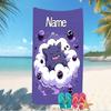 Customizable personalized beach towels Pokémon Gengar themed designs.Suitable for the beach, yoga, sports;ideal as beach accessories
