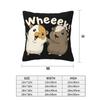 Happy Guinea Pig 2 Pcs Square Pillowcase Pillow Cover Cushion Zip Decorative Comfort Throw Pillow For Home Sofa