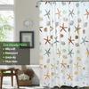 1 шт. Занавеска для душа «Морская звезда» с металлическими люверсами и пластиковыми крючками Прозрачный вкладыш для занавески для ванны Перегородки для ванной комнаты Окно
