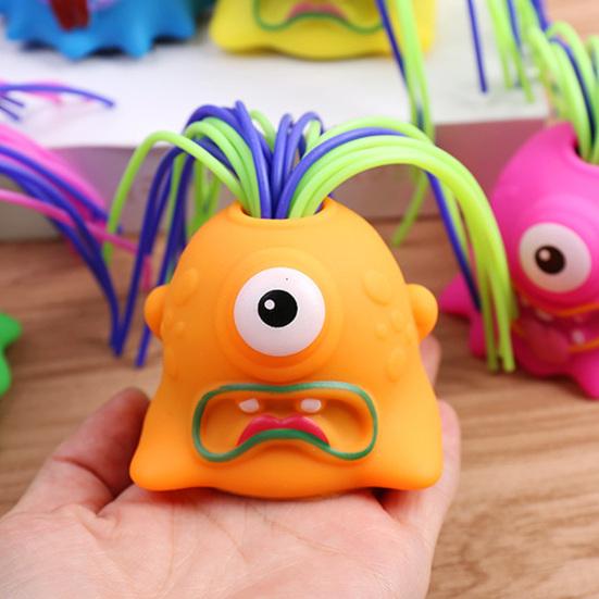 Игрушка-демон, выдергивающий волосы и кричащий, с 6 звуковыми эффектами. Снимает стресс и тревогу. Разноцветная сенсорная игрушка-антистресс в виде дьявола, выдергивающего волосы, идеально подходит для вечеринок.