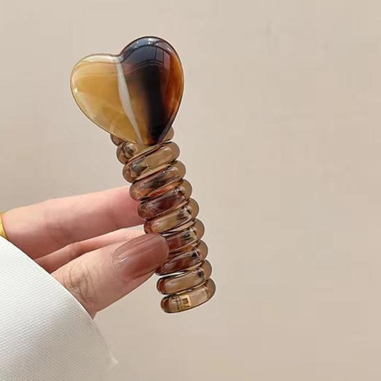 4 шт. телефонные провода резинки для волос в форме сердца спиральные резинки для волос веревка эластичный плетеный телефонный шнур повязки на голову для девочек и женщин