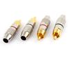 4 X RCA Male Plug Non Solder Audio Video Locking Connector