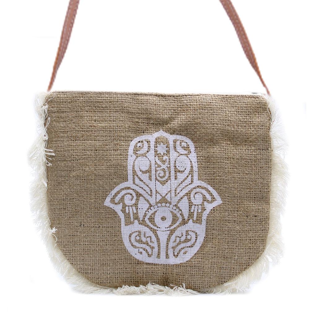 Fringe Bag, Hamsa Print