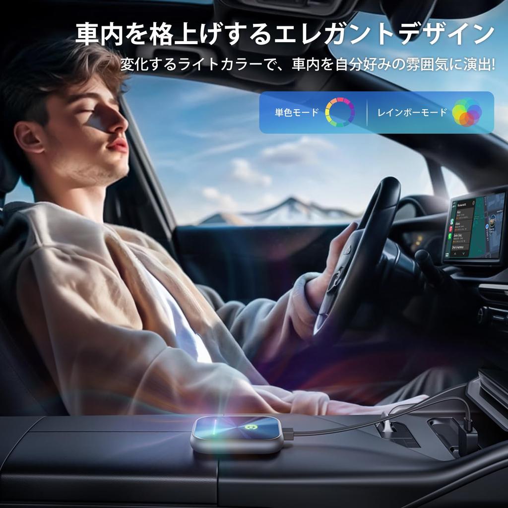 2025 Model 2nd Generation. CarPlay Wireless 2-in-1 Car Play, Android Auto Adapter, Compatible with