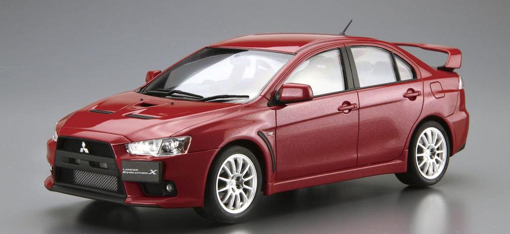Aoshima Bunka Kyozaisha Модель автомобиля серии Mitsubishi CZ4A Lancer Evolution Final Edition 2015, пластиковая модель 1/24 № 02