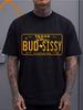 Texas Gilley's Bud & License Plate T Shirt - Urban Cowboy 1980 Movie Inspired Retro Graphic Tee - Unisex Casual Crew Neck Short