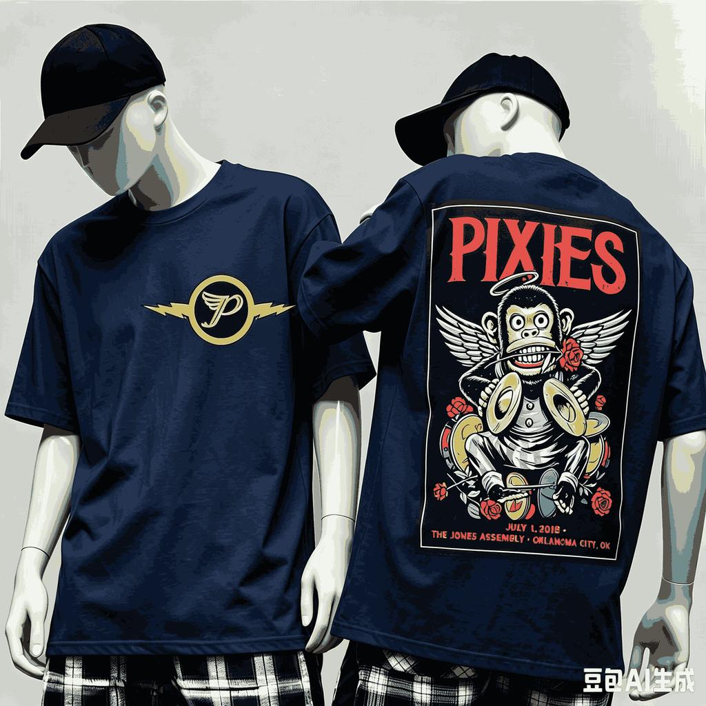 Pixies For Fan Gift Tshirt Unisex Unisex Harajuku Oversized Unisex Short Sleeve Streetwear High Quality Couples Comfortable Classic