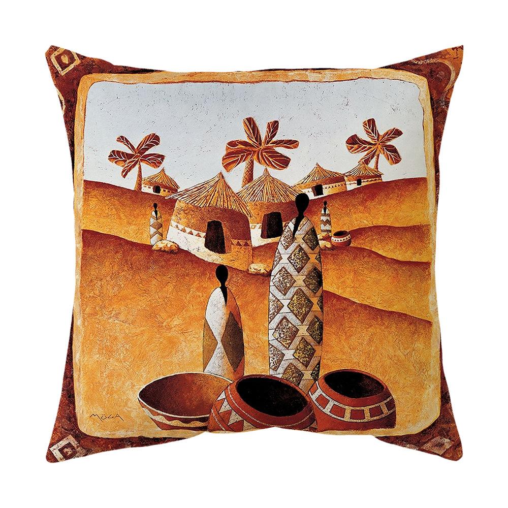 Красочная расписанная вручную египетская черная наволочка для подушки в машину, подушка для дивана, домашняя подушка