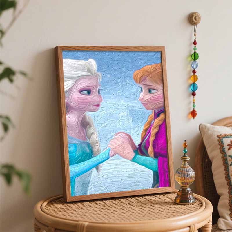 Disney Frozen Elsa Anna Paint By Number Kit Number Drawing Canvas DIY Picture Home Decor Painting Wall Art Handcraft Gift For Adults