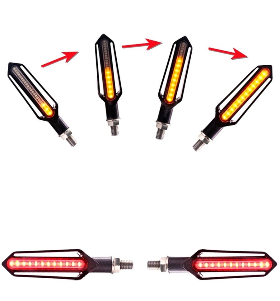 Новый 2X Двухцветный 24 LED Мотоциклетный Стоп-сигнал Мигалка Стробоскоп Указатель поворота