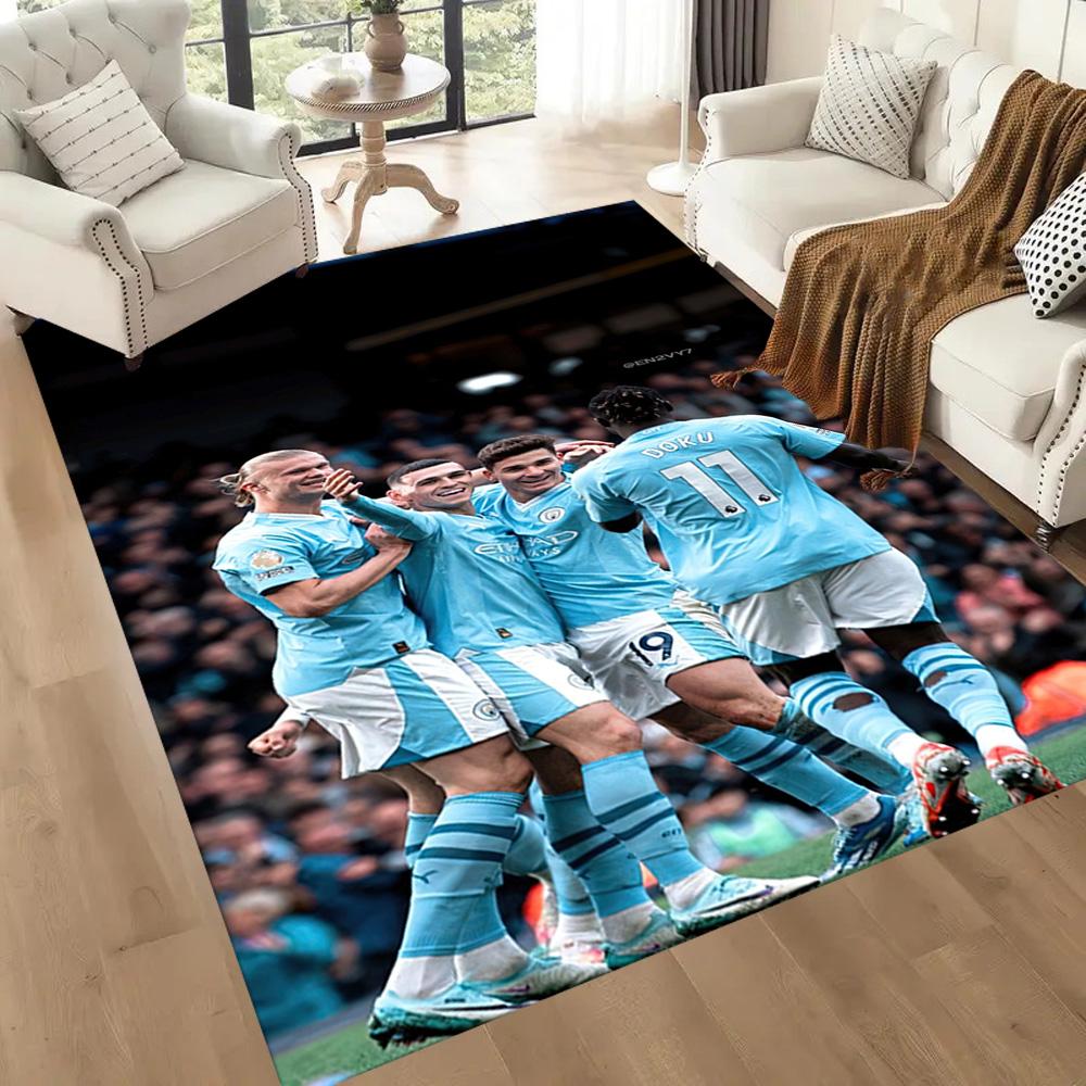 Manchester City Floor Rug Office Rug Suitable For Dining Room Living Rooms Kitchen Game Room Antislip Rug Office Home Decor Gift For Festivals