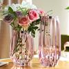 Nordic Simple Large Glass Vase Transparent Color Hydroponic Rich Bamboo Lily Rose Vase Living Room Flower Arrangement Ornaments
