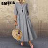 Women's Fashion Summer Spring Short Sleeve O-Neck Casual Dresses